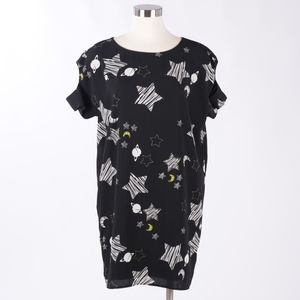 UNIVERSE PRINT SHIFT DRESS